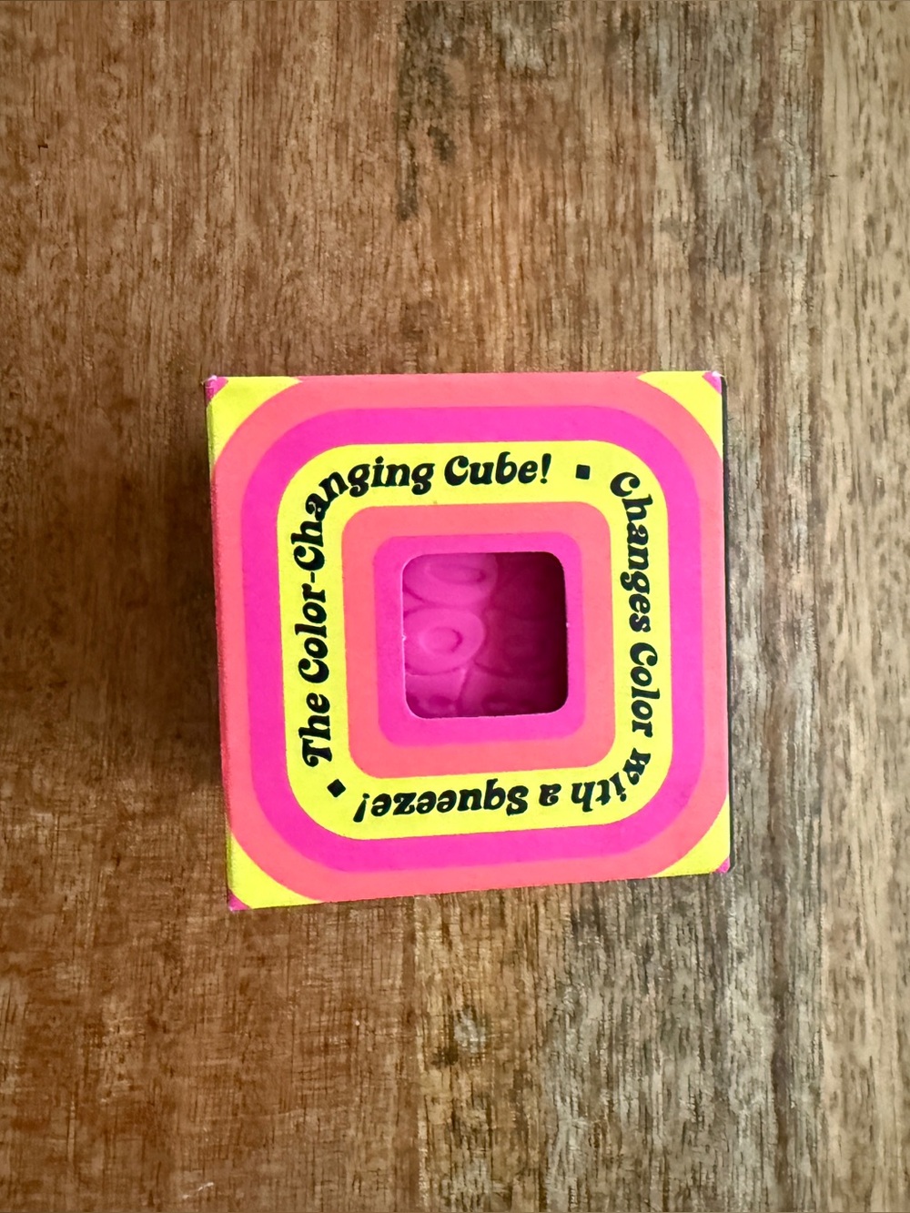 New in Box Authentic Needoh Pink Color Change Cube